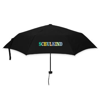 Schulkind mit Maximilian - Regenschirm (klein) - Schwarz - Vorne