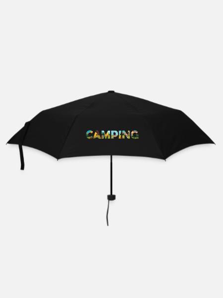 Camping Hoodie – Outdoor Lover Hoodie – Vanlife - Umbrella (small) - black
