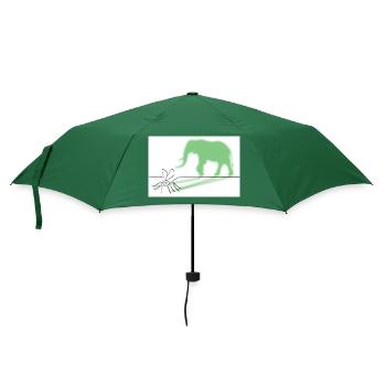 Out of a mosquito make an elephant drawing - Umbrella (small) - bottlegreen - Front