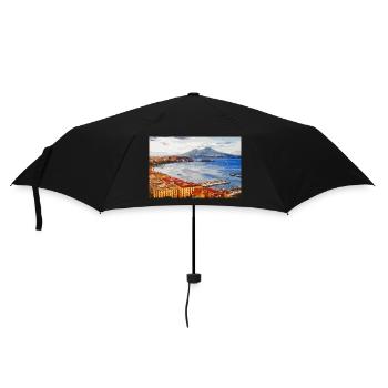 La baie de Naples (dessin numérique) - Parapluie standard - noir - Devant