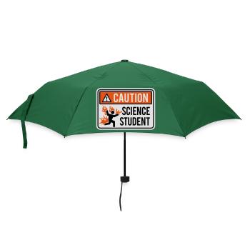 Caution science student - physics / chemistry - Umbrella (small) - bottlegreen - Front