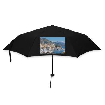 Monaco city harbor coast - Umbrella (small) - black - Front