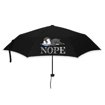 Penguin Gift Sleeping No Nope Bird Gift - Umbrella (small) - black - Front