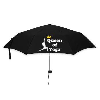 Queen of Yoga - Regenschirm (klein) - Schwarz - Vorne