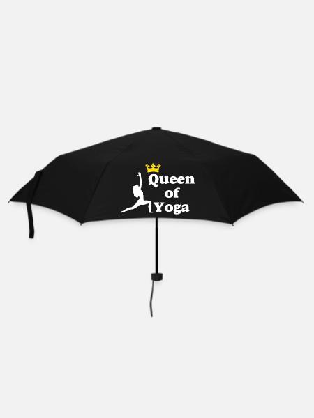 Queen of Yoga - Regenschirm (klein) - Schwarz
