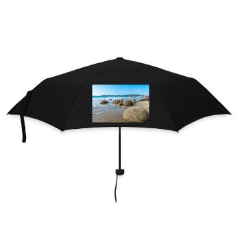 spherical rocks Moeraki Boulders New Zealand Otago - Umbrella (small) - black - Front