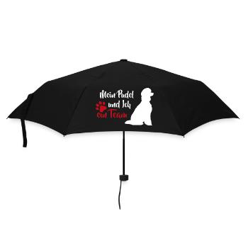 Mein Pudel und Ich ein Team Hunde Spruch - Regenschirm (klein) - Schwarz - Vorne