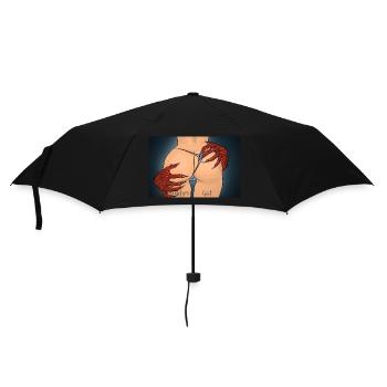 Daddy s Girl Devils Hands naked girl rock n Roll - Umbrella (small) - black - Front
