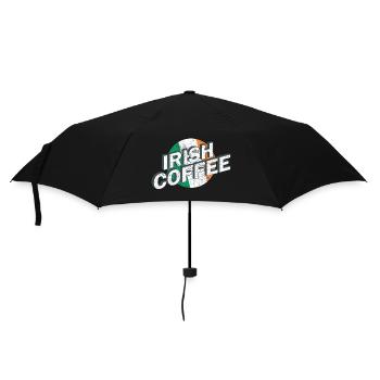 Irish Coffee Cocktail vintage Lettering Logo Retro - Regenschirm (klein) - Schwarz - Vorne