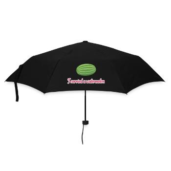 I carried a watermelon - Watermelon dark - Umbrella (small) - black - Front