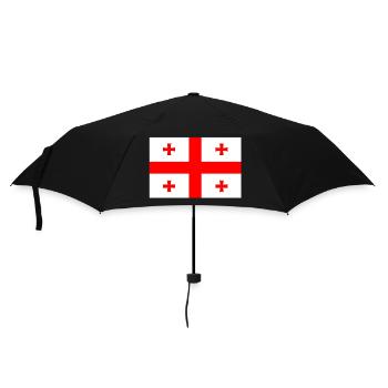 Georgien Flagge - Regenschirm (klein) - Schwarz - Vorne