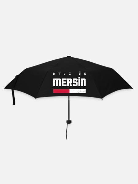 Mersin 33 Türkei Turkiye Geschenk Urlaub TR Türk - Regenschirm (klein) - Schwarz