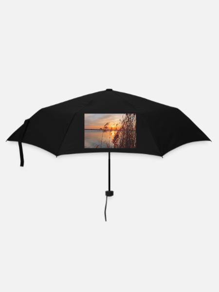 coucher de soleil soleil paysage Sky - Parapluie standard - noir