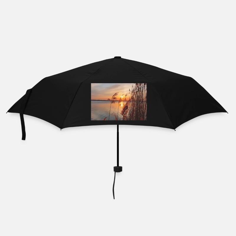coucher de soleil soleil paysage Sky - Parapluie standard - noir