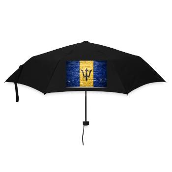 Drapeau de la Barbade Graffiti sur mur de briques - Parapluie standard - noir - Devant