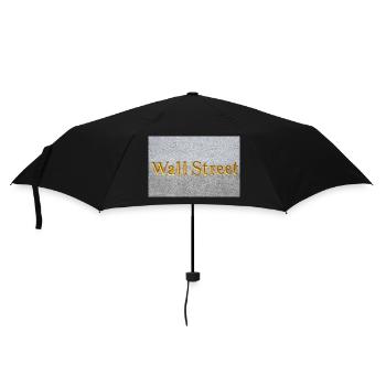 Wall Street golden lettering New York USA - Umbrella (small) - black - Front