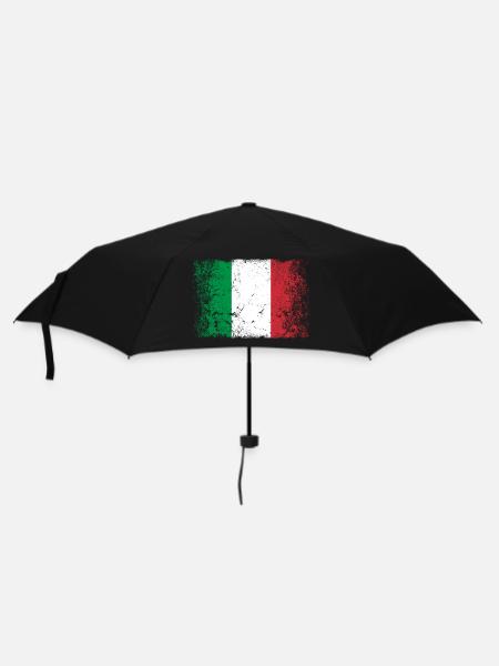 Italien Italienische Flagge Vintage - Regenschirm (klein) - Schwarz