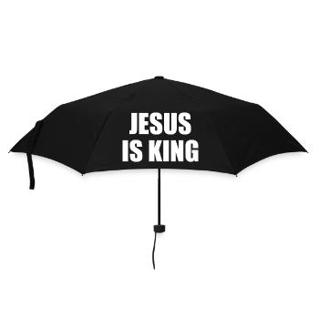 Jesus Is King - Christian Quotes - Umbrella (small) - black - Front