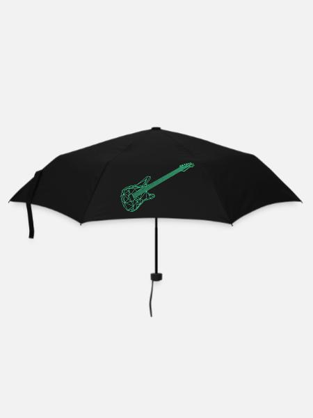 guitare polygone ligne vert clair guitare électrique - Parapluie standard - noir