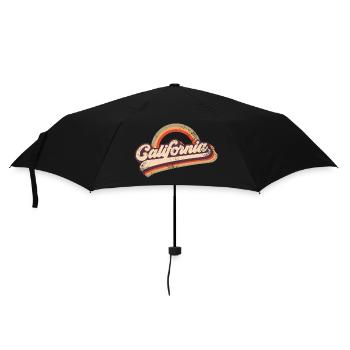 California 80s Retro - Regenschirm (klein) - Schwarz - Vorne