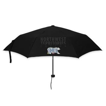 Northwest Territories with Polar bear licence plate - Umbrella (small) - black - Front