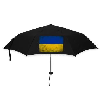 Ukraine Flag Grunge Retro Vintage - Parapluie standard - noir - Devant