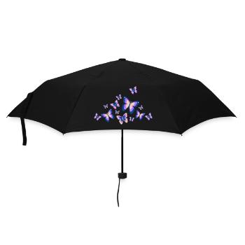 Butterfly Butterfly Insects Spring Summer colorful - Umbrella (small) - black - Front