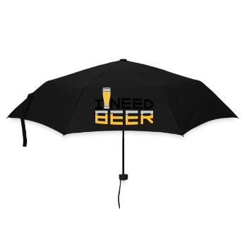 I Need Beer - Umbrella (small) - black - Front