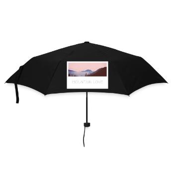 Mountain Love - Regenschirm (klein) - Schwarz - Vorne