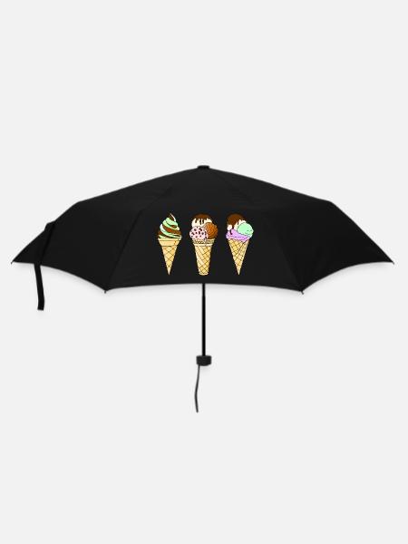 Eis - Regenschirm (klein) - Schwarz