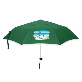 Mer de sable salé Côte Dictons Été Soleil Mer - Parapluie standard - vert bouteille - Devant