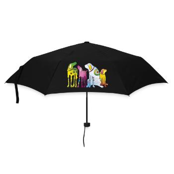 Dogs Puppy Dog Pack Pet Terrier Pug - Umbrella (small) - black - Front