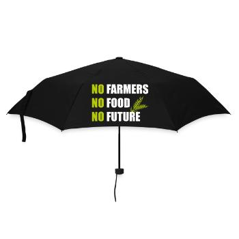 No Farmers No Food No Future - Regenschirm (klein) - Schwarz - Vorne