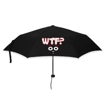 Wtf - Regenschirm (klein) - Schwarz - Vorne