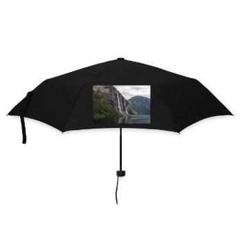 Seven Sisters Waterfall at the Geiranger fjords - Umbrella (small) - black - Front