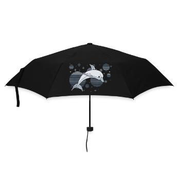 Delfin - Regenschirm (klein) - Schwarz - Vorne