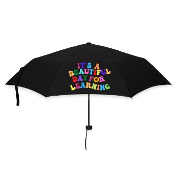 Es ist ein schöner Tag zum Lernen - Regenschirm (klein) - Schwarz - Vorne