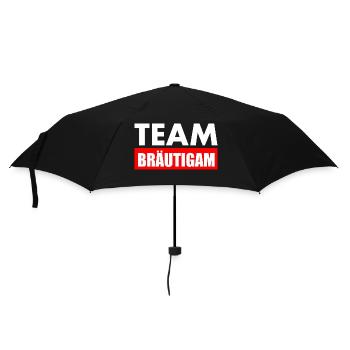 Team bräutigam - Regenschirm (klein) - Schwarz - Vorne