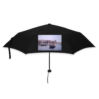 Vintage Santorini - Regenschirm (klein) - Schwarz - Vorne