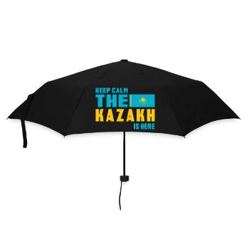 Design du drapeau Keep Calm Kazakhstan - Parapluie standard - noir - Devant
