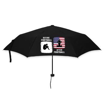 american football footballspieler - Regenschirm (klein) - Schwarz - Vorne