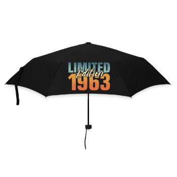 60th birthday 1963 Born 60 years - Umbrella (small) - black - Front