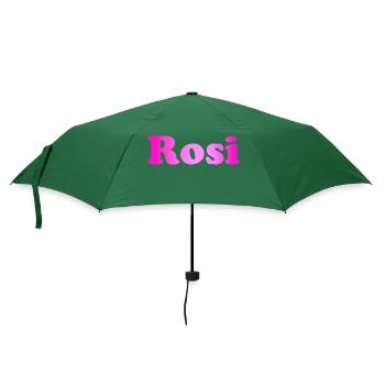 Rosi, pink - Regenschirm (klein) - Flaschengrün - Vorne