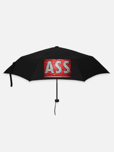 Arsch Schriftzug mit der Aufschrift Graffiti - Regenschirm (klein) - Schwarz