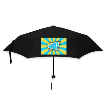 No! Comic Style Bubble Graffiti Lettering - Umbrella (small) - black - Front