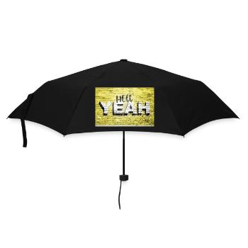 yes brick wall graffiti - Umbrella (small) - black - Front