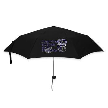 Liewer Dregg am Stegge als im Dregg stegge - Regenschirm (klein) - Schwarz - Vorne