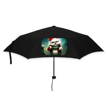 Christmas Gnome - Regenschirm (klein) - Schwarz - Vorne