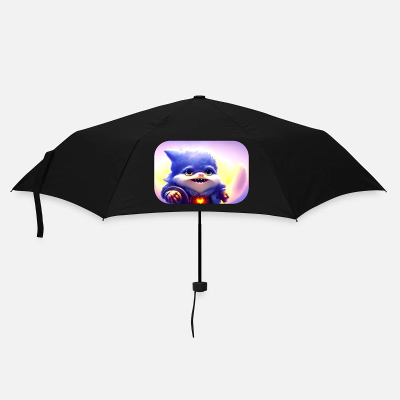 Gnome Wizzard - Regenschirm (klein) - Schwarz
