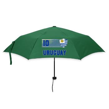 Uruguay Fußball Mannschaft - Regenschirm (klein) - Flaschengrün - Vorne